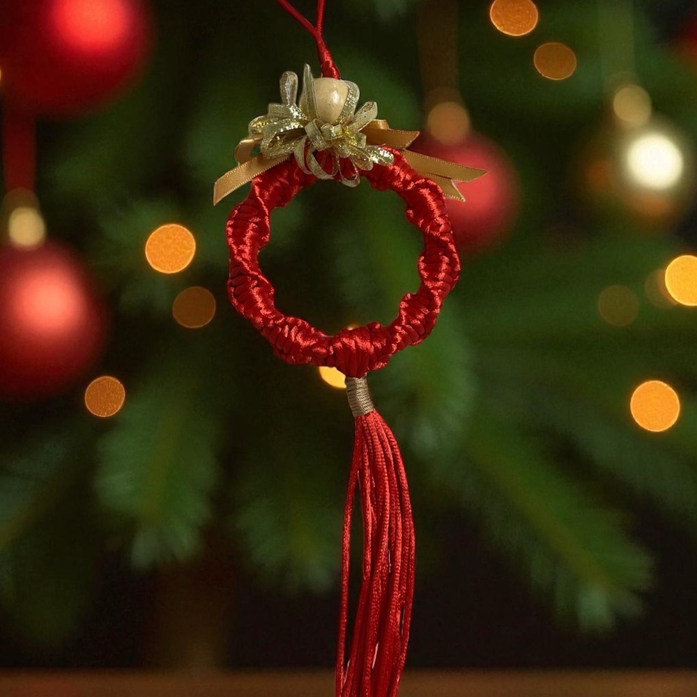 CHRISTMAS HANDMADE MACRAME ORNAMENT SET - Picture 13 of 17